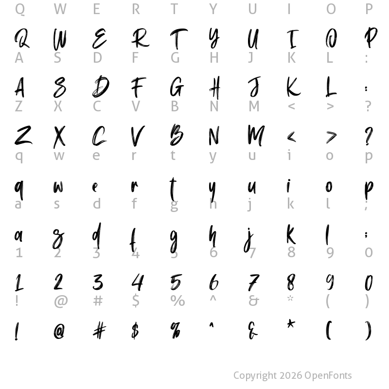 Character Map of Chollistio Regular