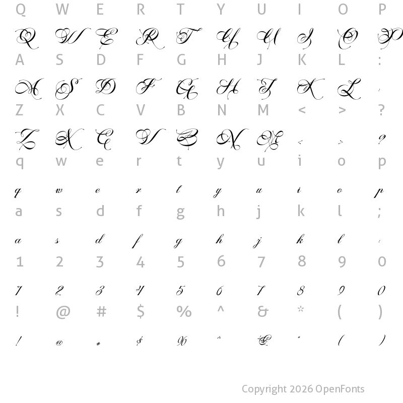 Character Map of Christmas Angely - Personal use Regular