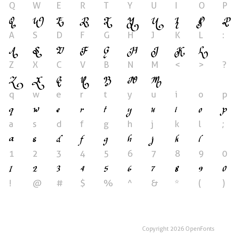 Character Map of Christmas Shakila - 1 Regular