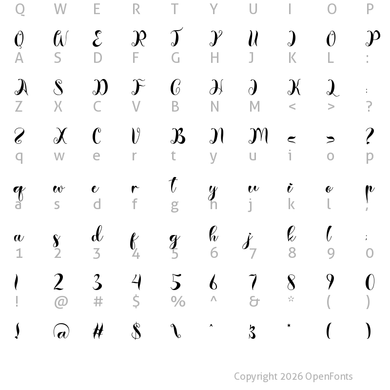 Character Map of Christmas Style Regular