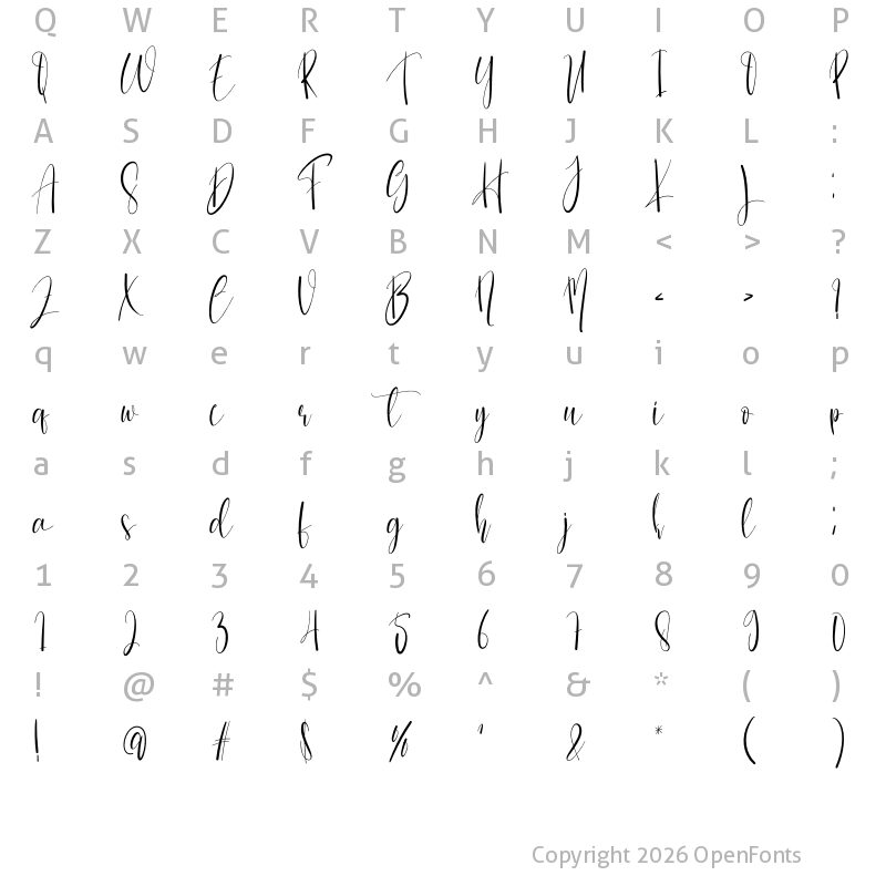 Character Map of Christmas Uniform Regular