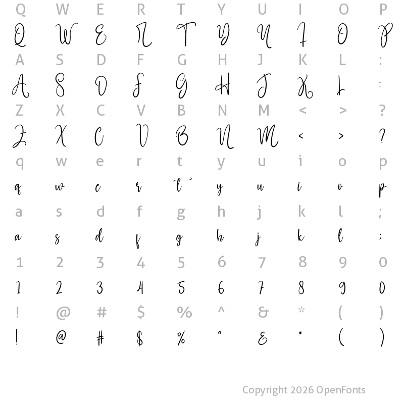 Character Map of Christmas Wreath Regular