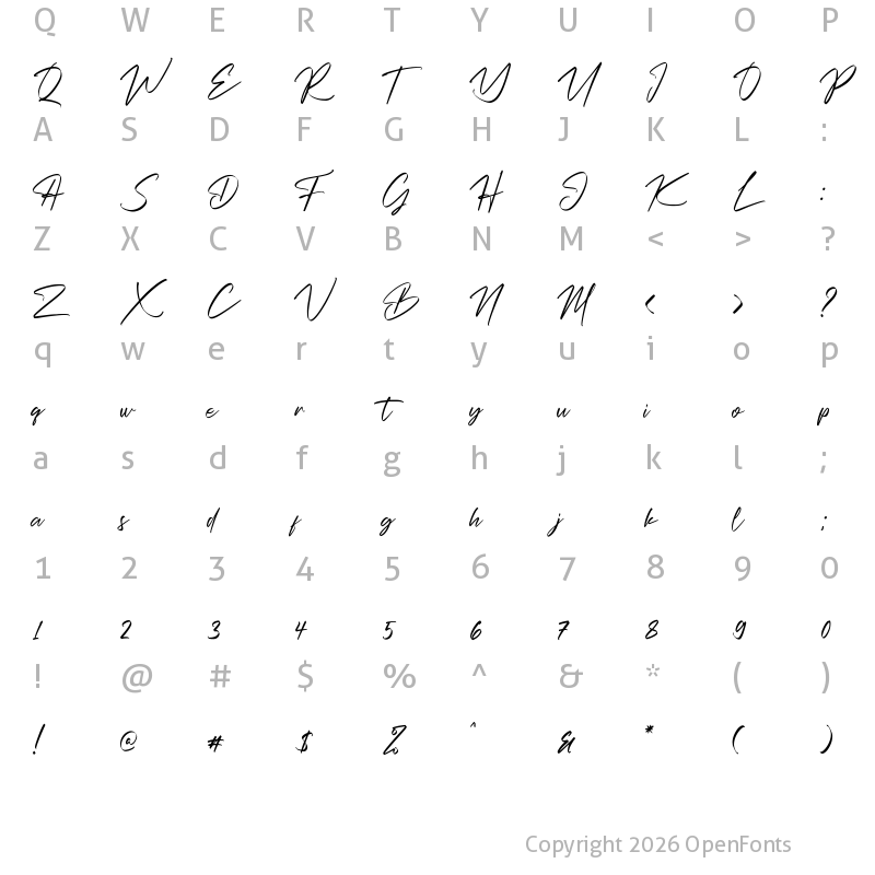 Character Map of Christopher Signature Regular