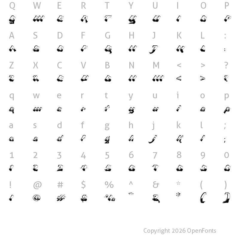 Character Map of Chroma Ghost Regular