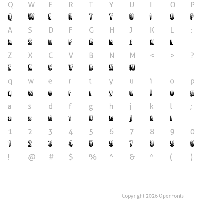 Character Map of Chromium Regular