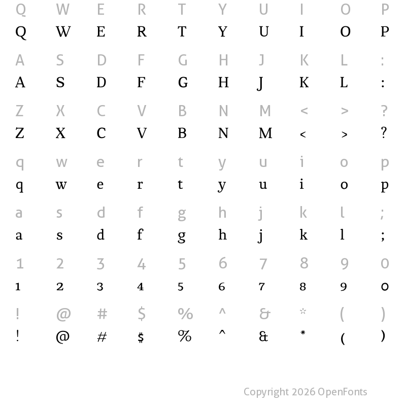 Character Map of Chucaratext Regular