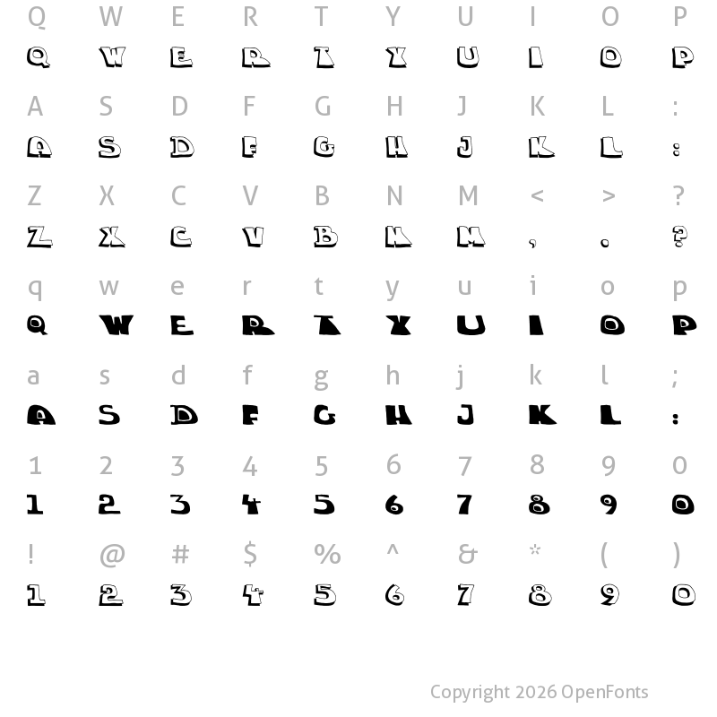 Character Map of chuck-shadow regular