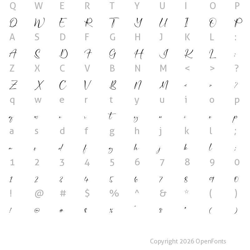 Character Map of Cicaero Regular