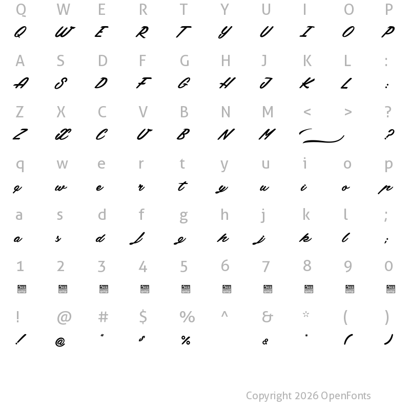 Character Map of Citadelle_PersonalUseOnly Regular