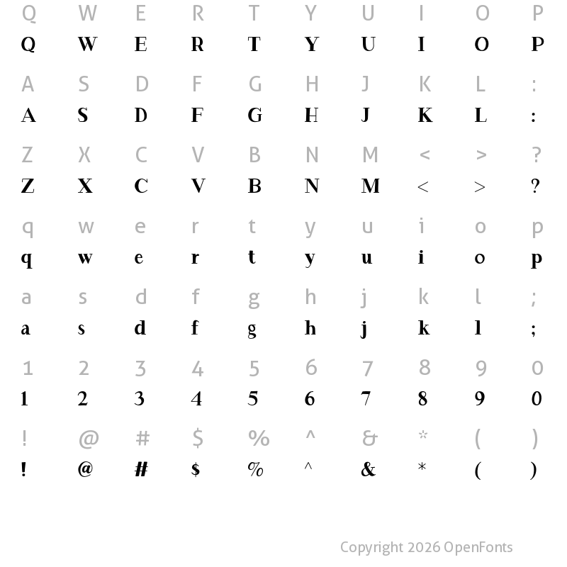 Character Map of Citylines Regular
