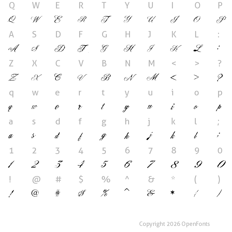 Character Map of Civilian Regular