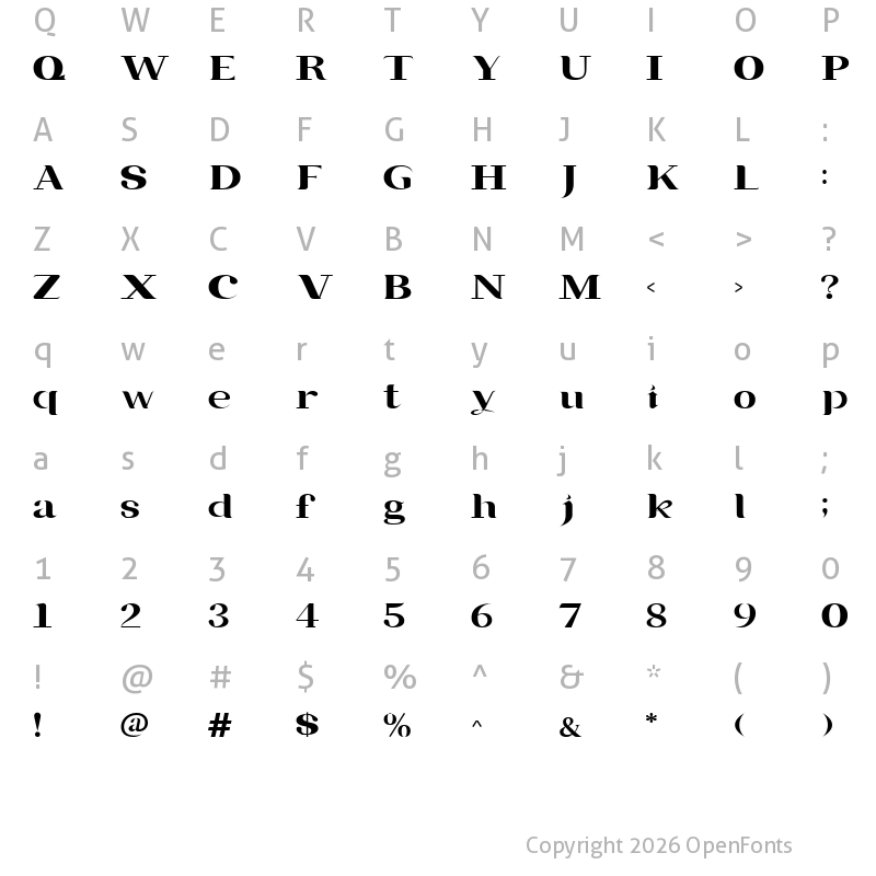 Character Map of Clasp Regular