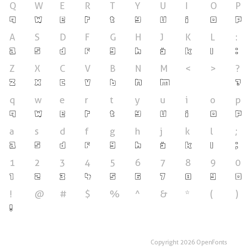 Character Map of Classica Regular