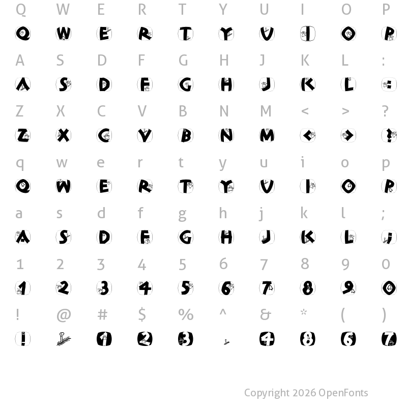 Character Map of ClassiCapsXmas Regular