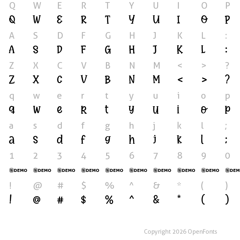 Character Map of Classy Flowers Regular