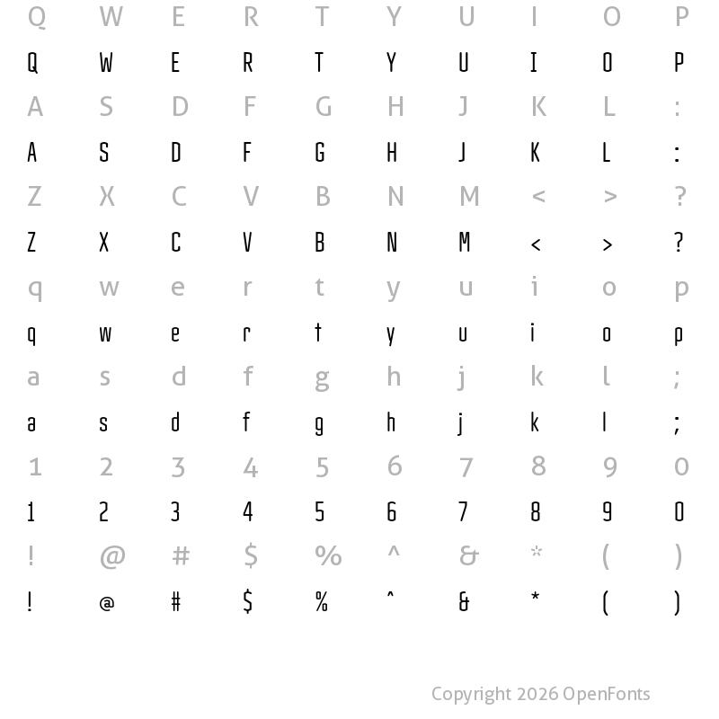 Character Map of Clicker Compressed Book