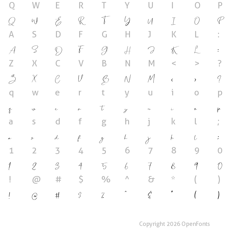 Character Map of Cllarin Regular