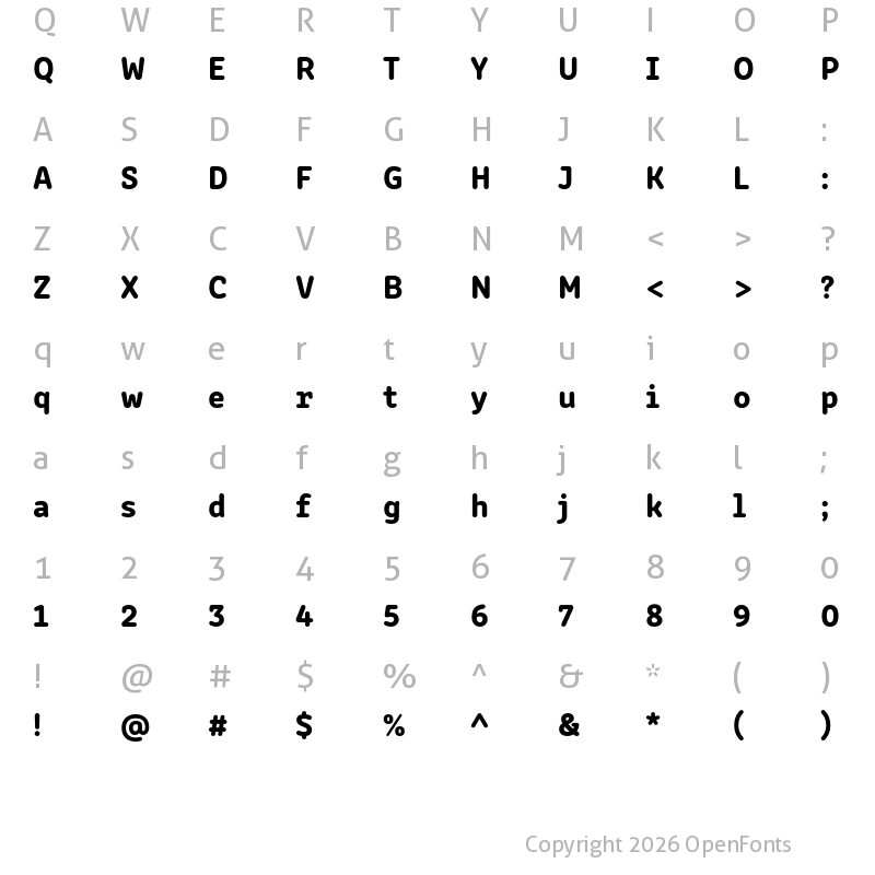 Character Map of Clone Rounded Latin Extrabold