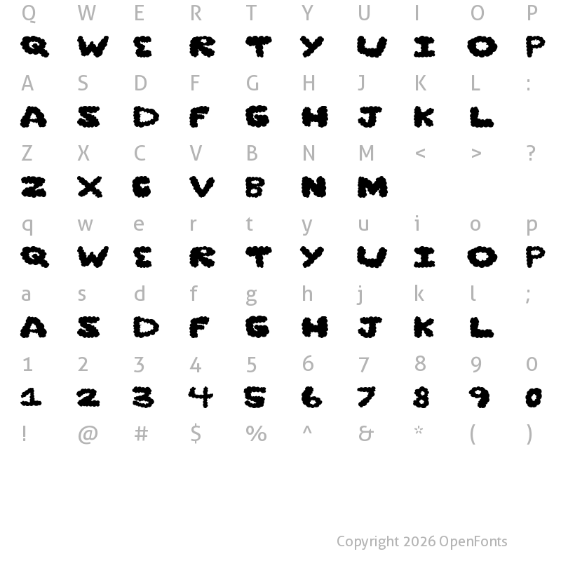 Character Map of cloudstorm Regular