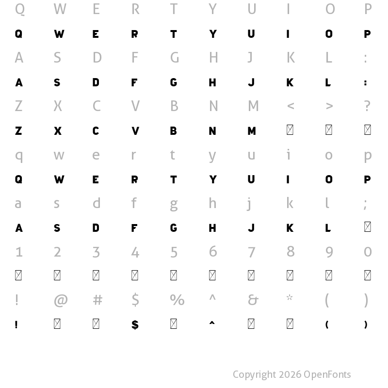 Character Map of Clovedoper Demo