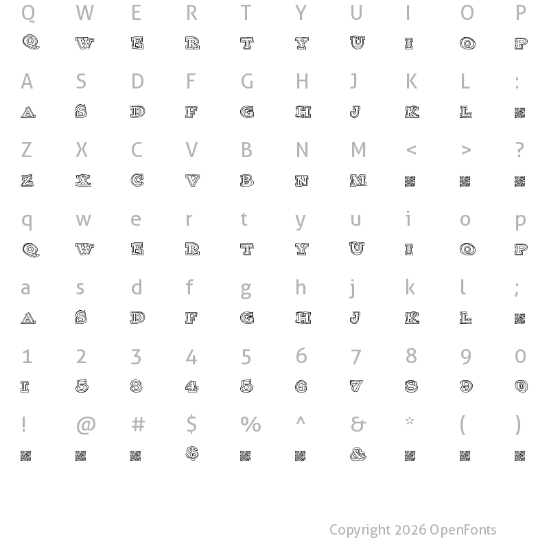 Character Map of ClubSport Regular