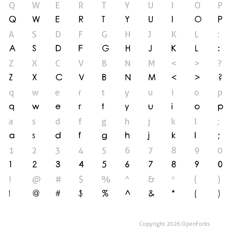 Character Map of Coarse Rounded Regular