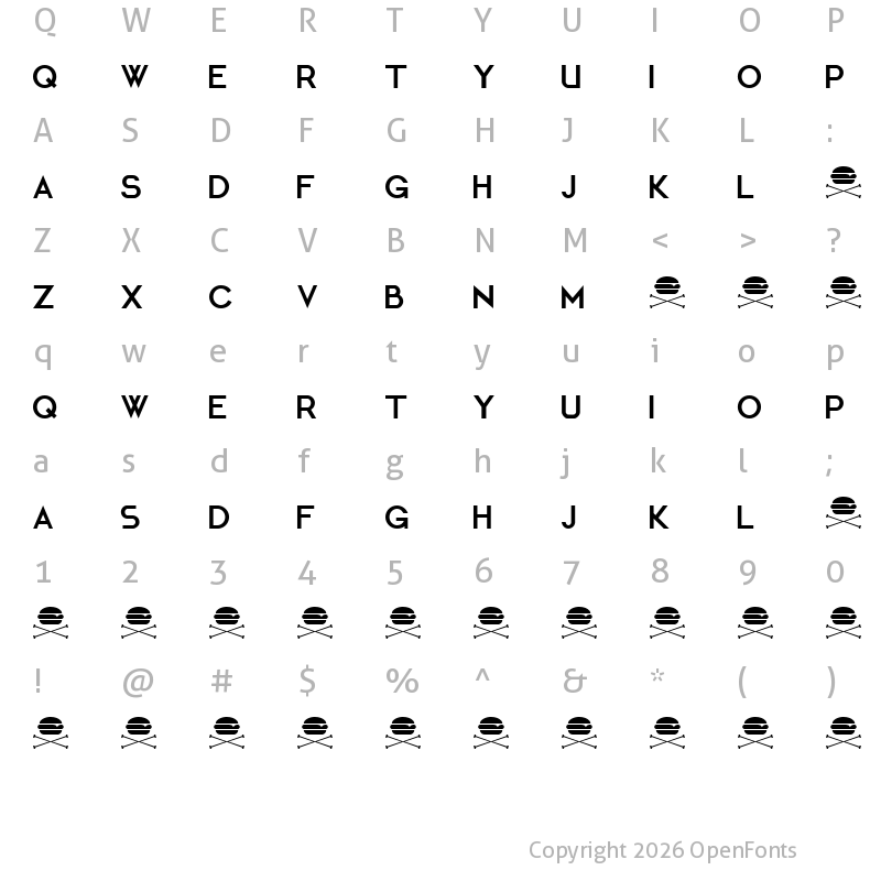 Character Map of Coco Puff Regular