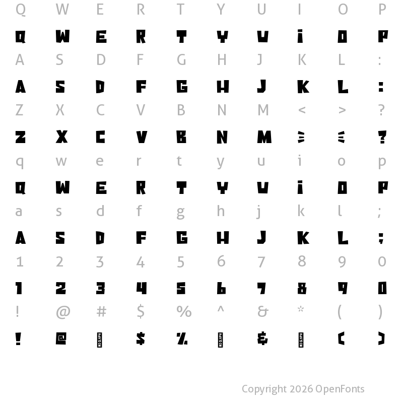 Character Map of Coconut Days Regular