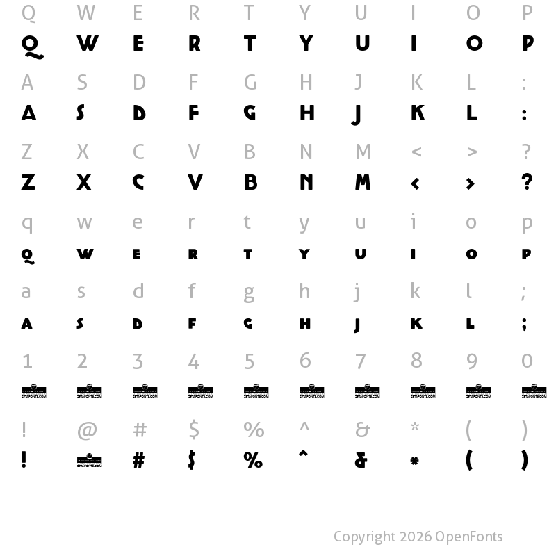 Character Map of Cocotte Alternate Heavy