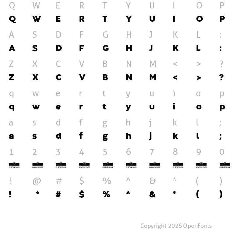 Character Map of Codec Warm Trial Heavy