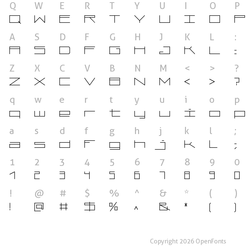 Character Map of Coges Regular