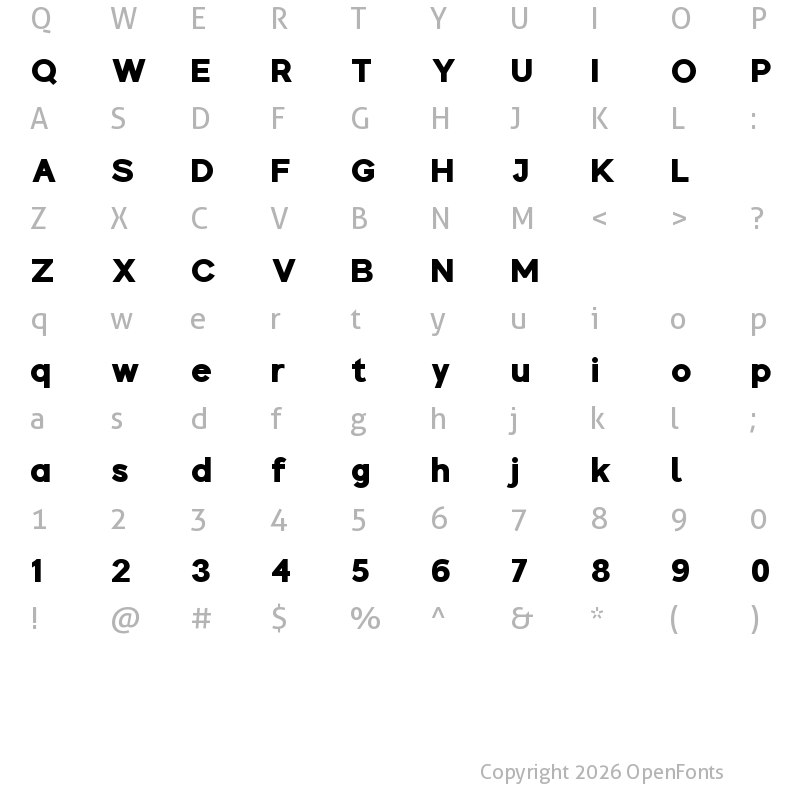Character Map of Colasta Black Regular