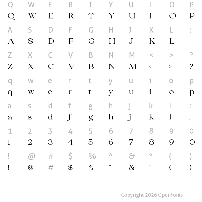 Character Map of Collingar DEMO Regular