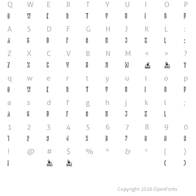 Character Map of Comedy Channel 02 Regular