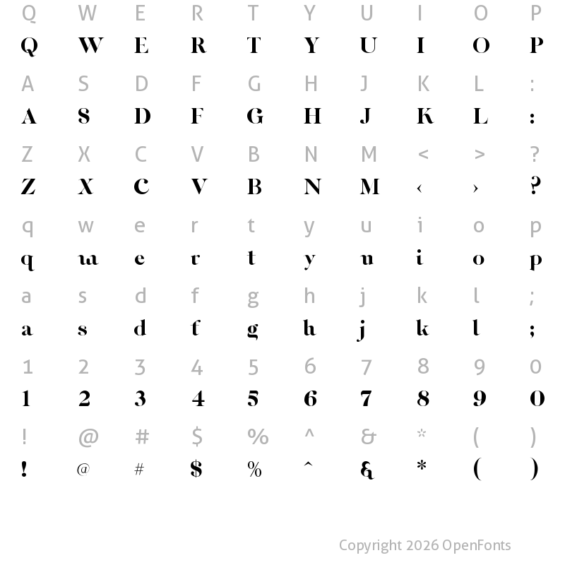 Character Map of Commune Regular