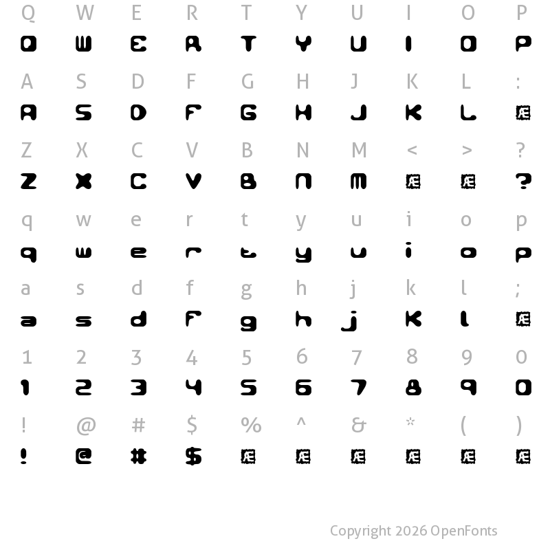 Character Map of Conduit (BRK) Regular