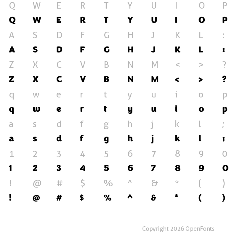 Character Map of Congenial Black