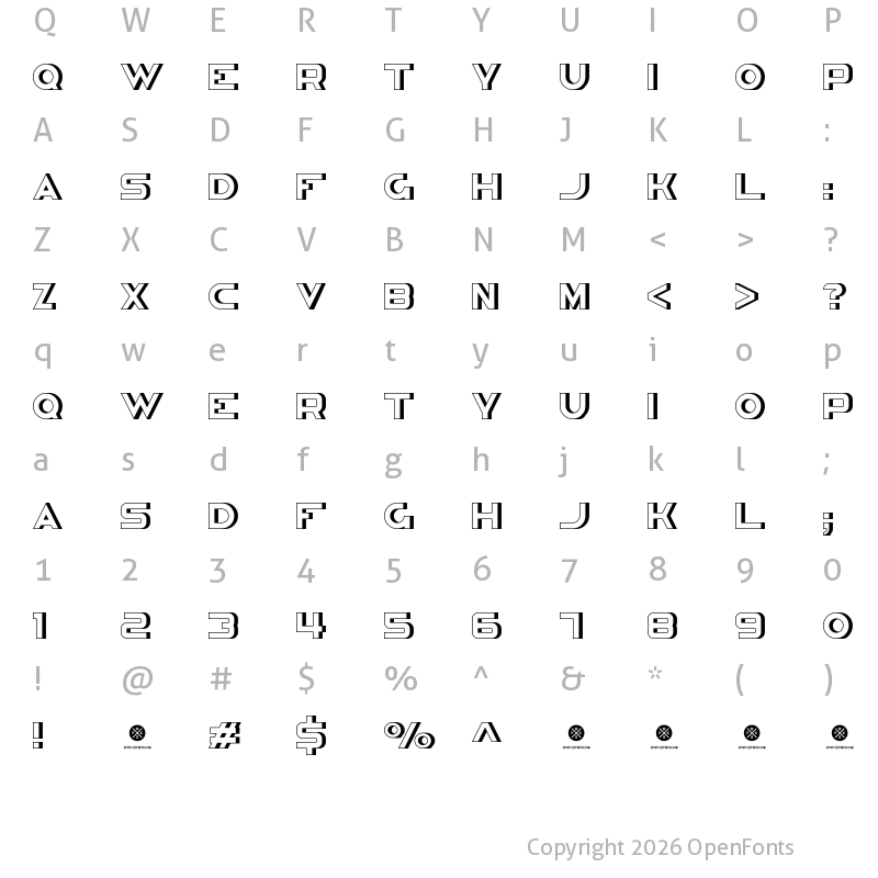 Character Map of Congruency 3D Regular