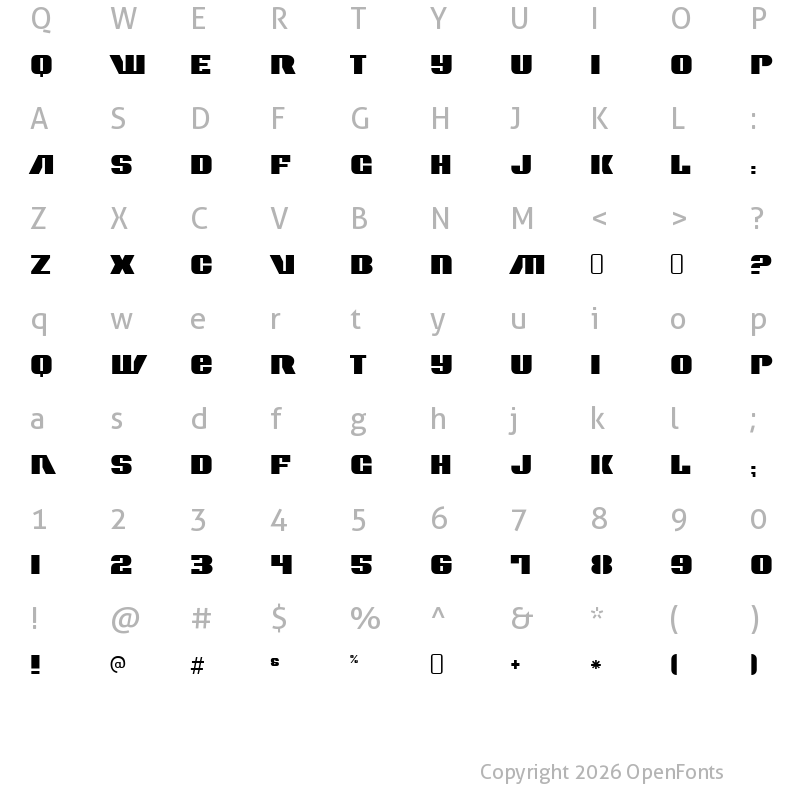 Character Map of Contour Generator Regular