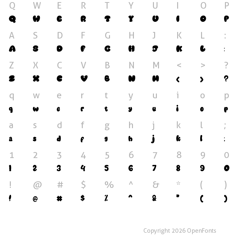 Character Map of Cookies chip Regular