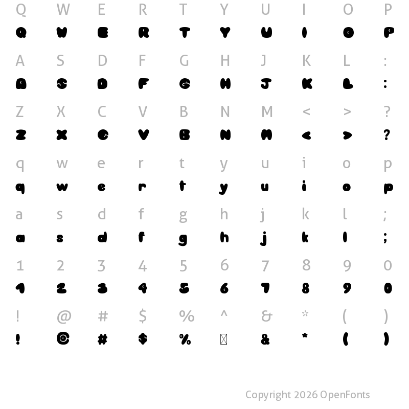 Character Map of Cookies Lover Filled
