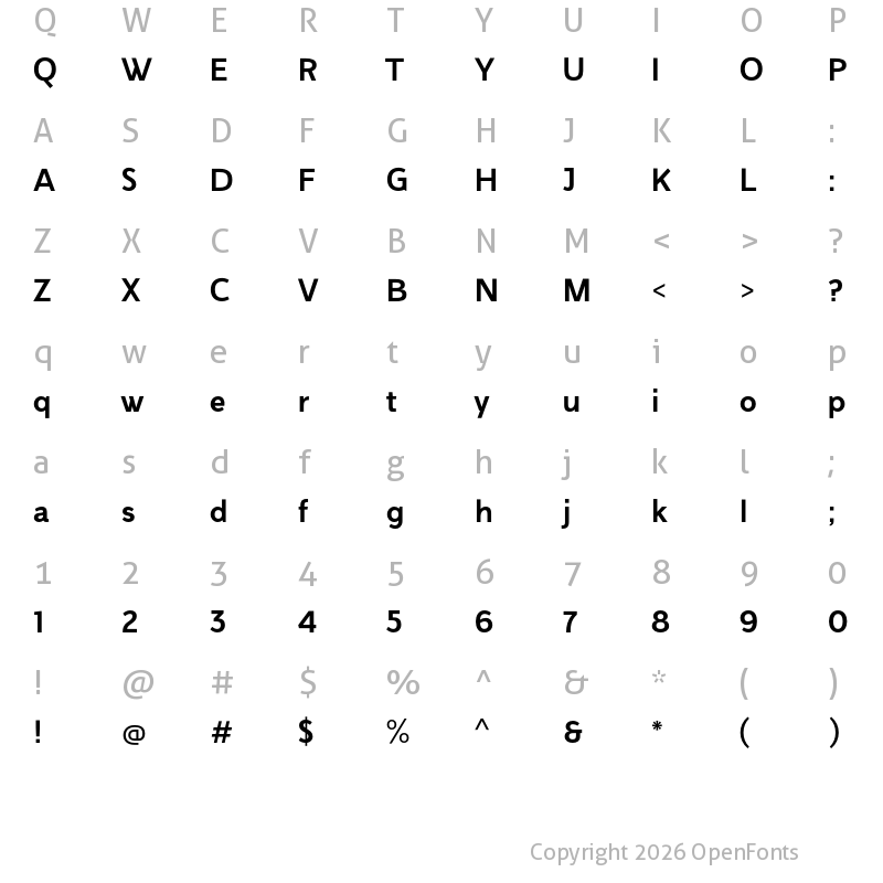 Character Map of Copenhagen Grotesk Nova Bold