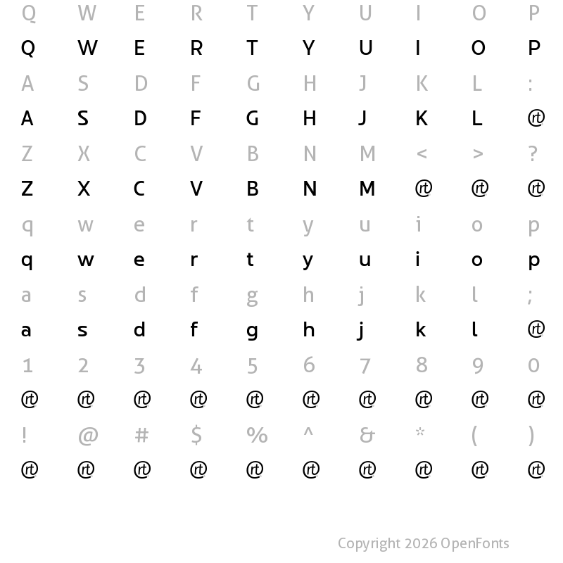 Character Map of Coppint Medium