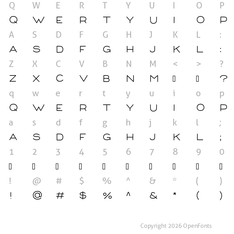 Character Map of Corn Demo Regular