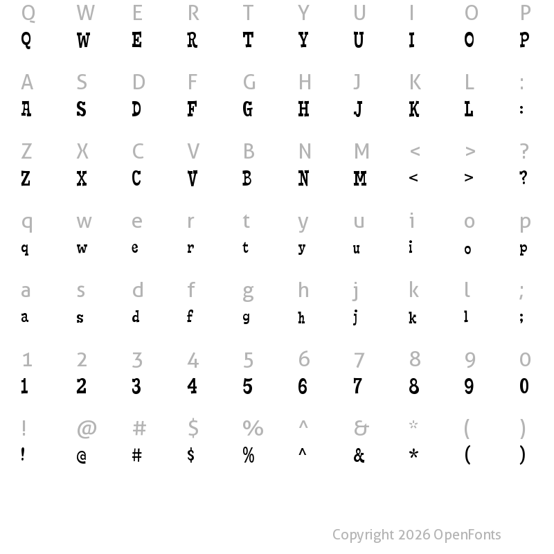 Character Map of Cornpile Variable Regular