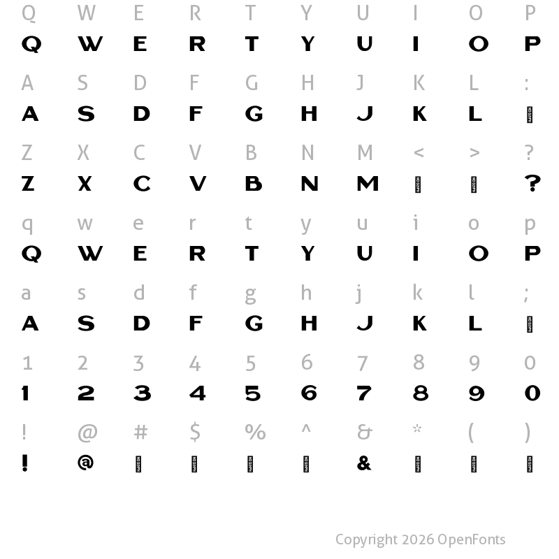 Character Map of Cottage Sans DEMO Regular