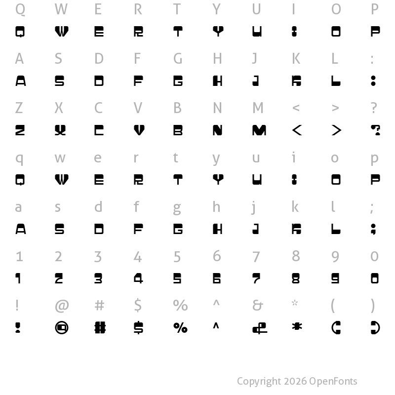 Character Map of coventry Regular
