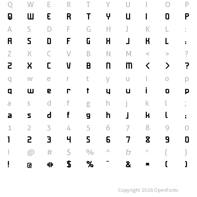 Character Map of Covid19 Regular