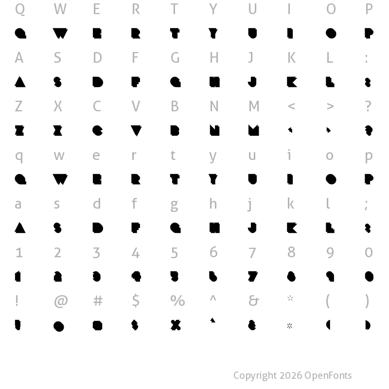 Character Map of Crack Man Back