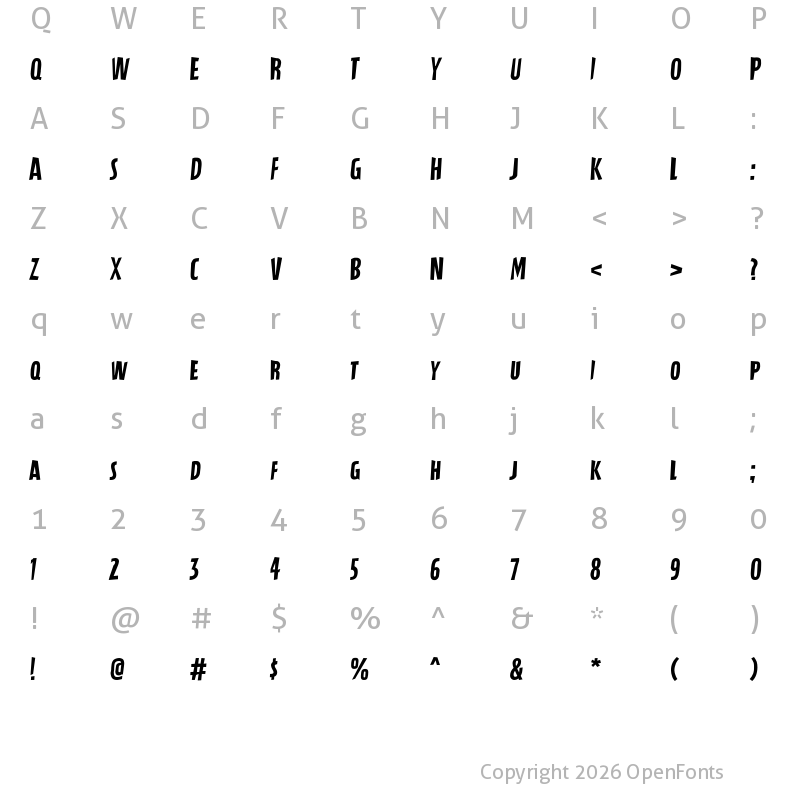 Character Map of Cracker State Regular